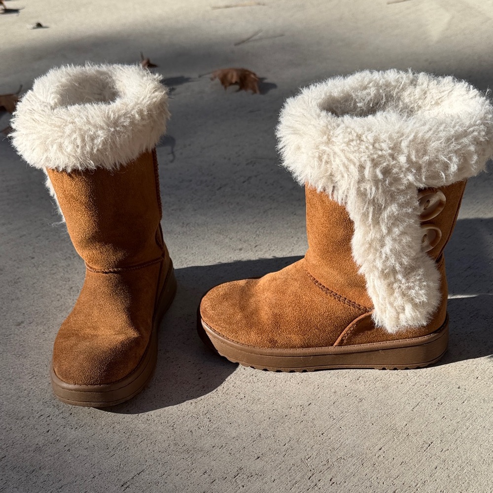 Kids Snow Boots with White Fur